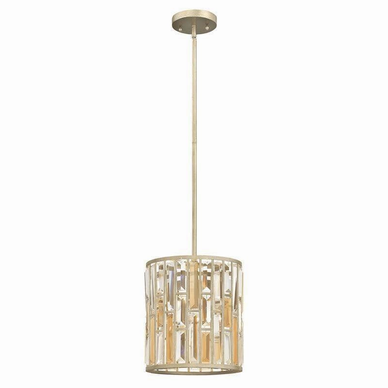 Hinkley Gemma Mini Silver Leaf Pendant Ceiling Light soft glow ceiling light