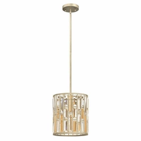 Hinkley Gemma Mini Silver Leaf Pendant Ceiling Light ambient ceiling fixture