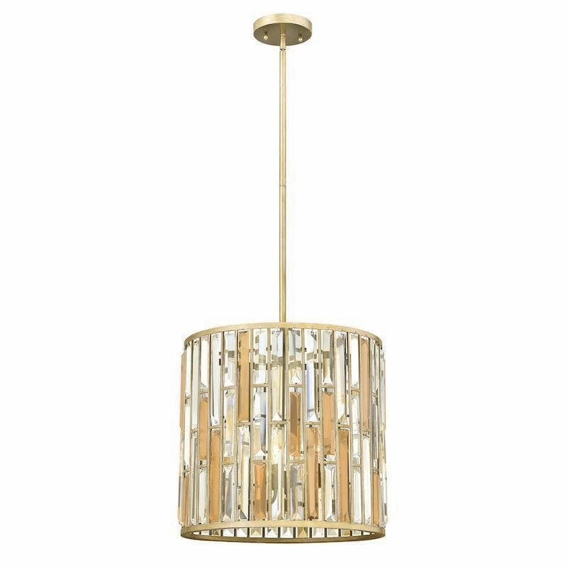 Hinkley Gemma Silver Pendant Ceiling Light - 3 lamps sleek LED ceiling lamp