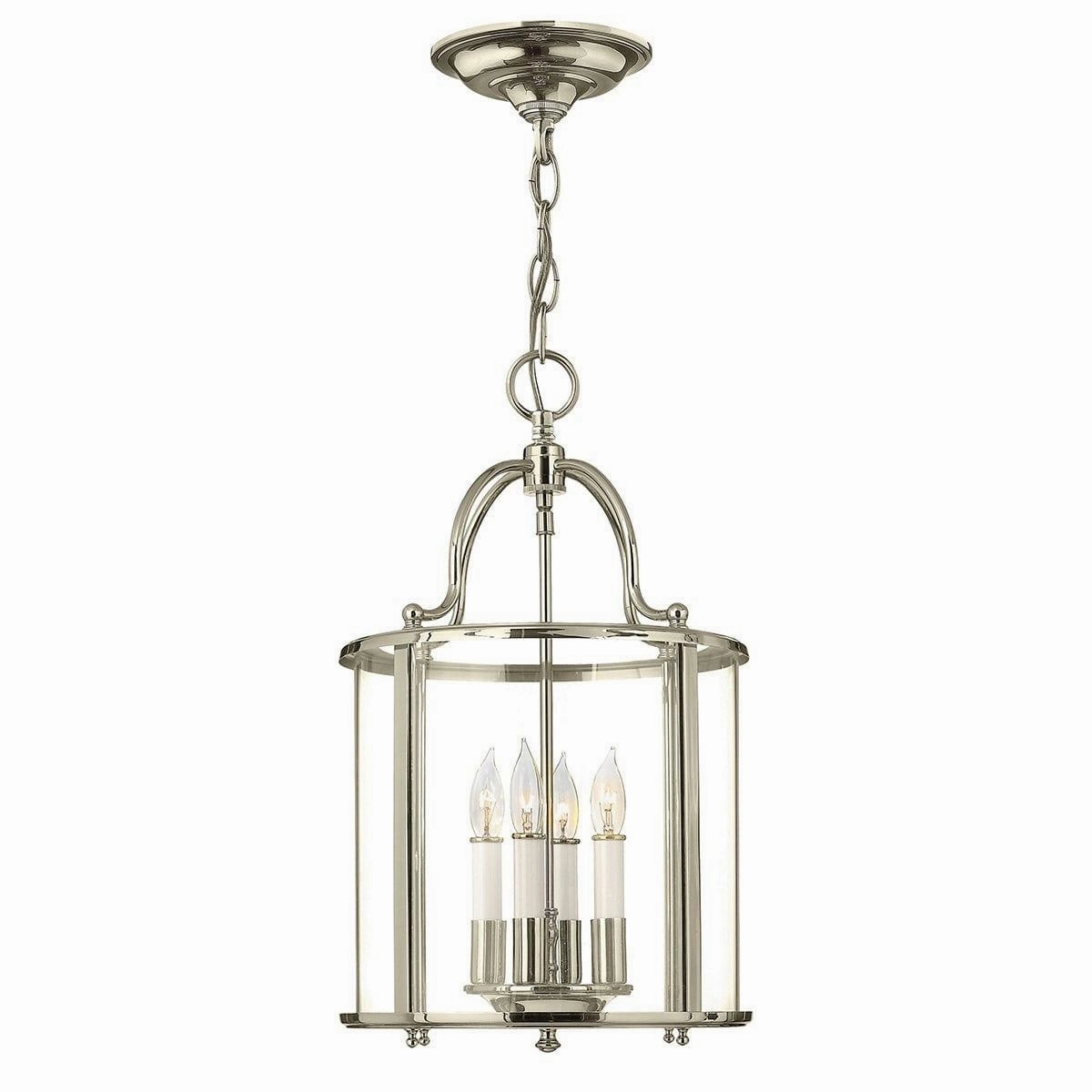 Hinkley Gentry 4 Light Medium Polished Nickel Pendant white ceiling lamp