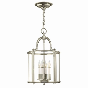 Hinkley Gentry 4 Light Medium Polished Nickel Pendant white ceiling lamp