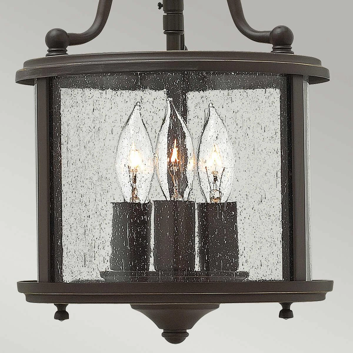 Hinkley Gentry Olde Bronze Small Ceiling Lantern 3 Light
