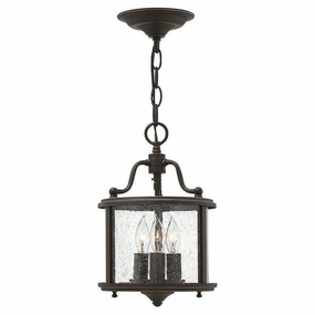 Hinkley Gentry Olde Bronze Small Ceiling Lantern 3 Light sleek LED ceiling lamp