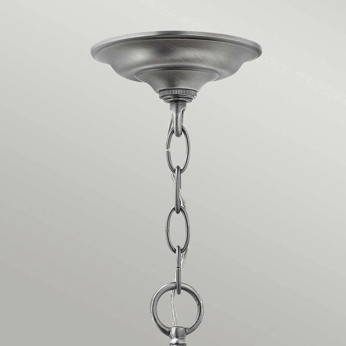 Hinkley Gentry Pewter Large Ceiling Lantern - 6 Light