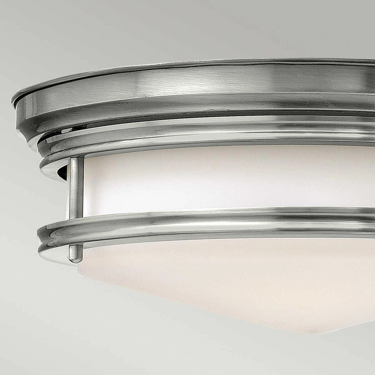 Hinkley Hadley Nickel Art Deco Flush Ceiling Light