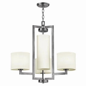 Hinkley Hampton Antique Nickel 4 Light Chandelier white ceiling lamp