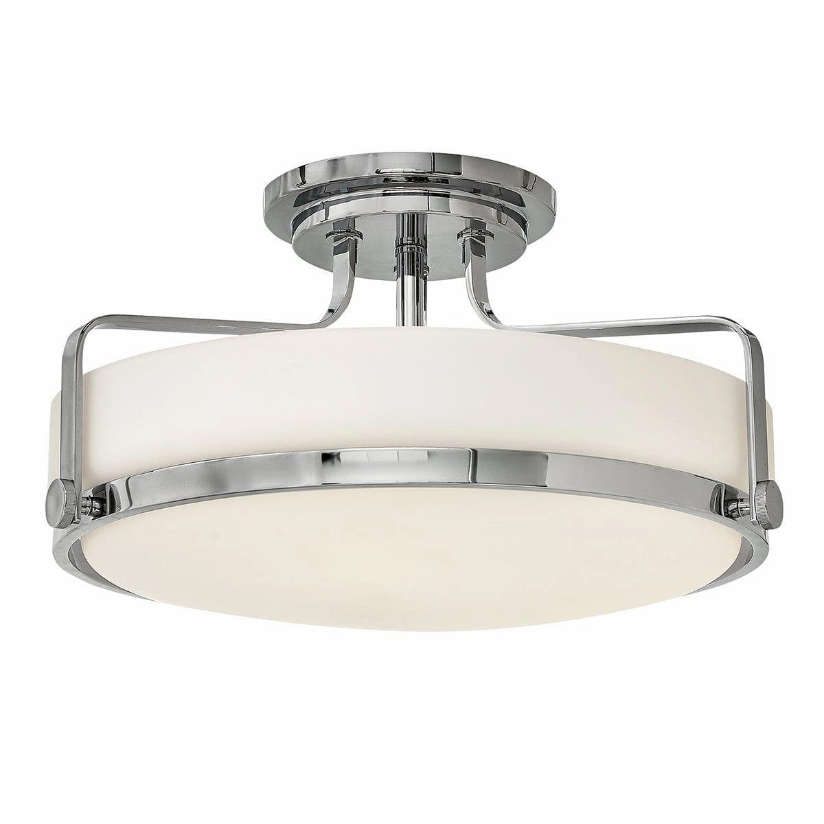 Hinkley Harper Medium Semi-Flush Polished Chrome Light ambient ceiling fixture