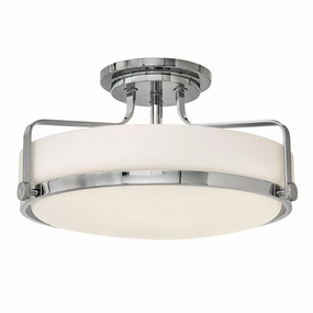 Hinkley Harper Medium Semi-Flush Polished Chrome Light ambient ceiling fixture