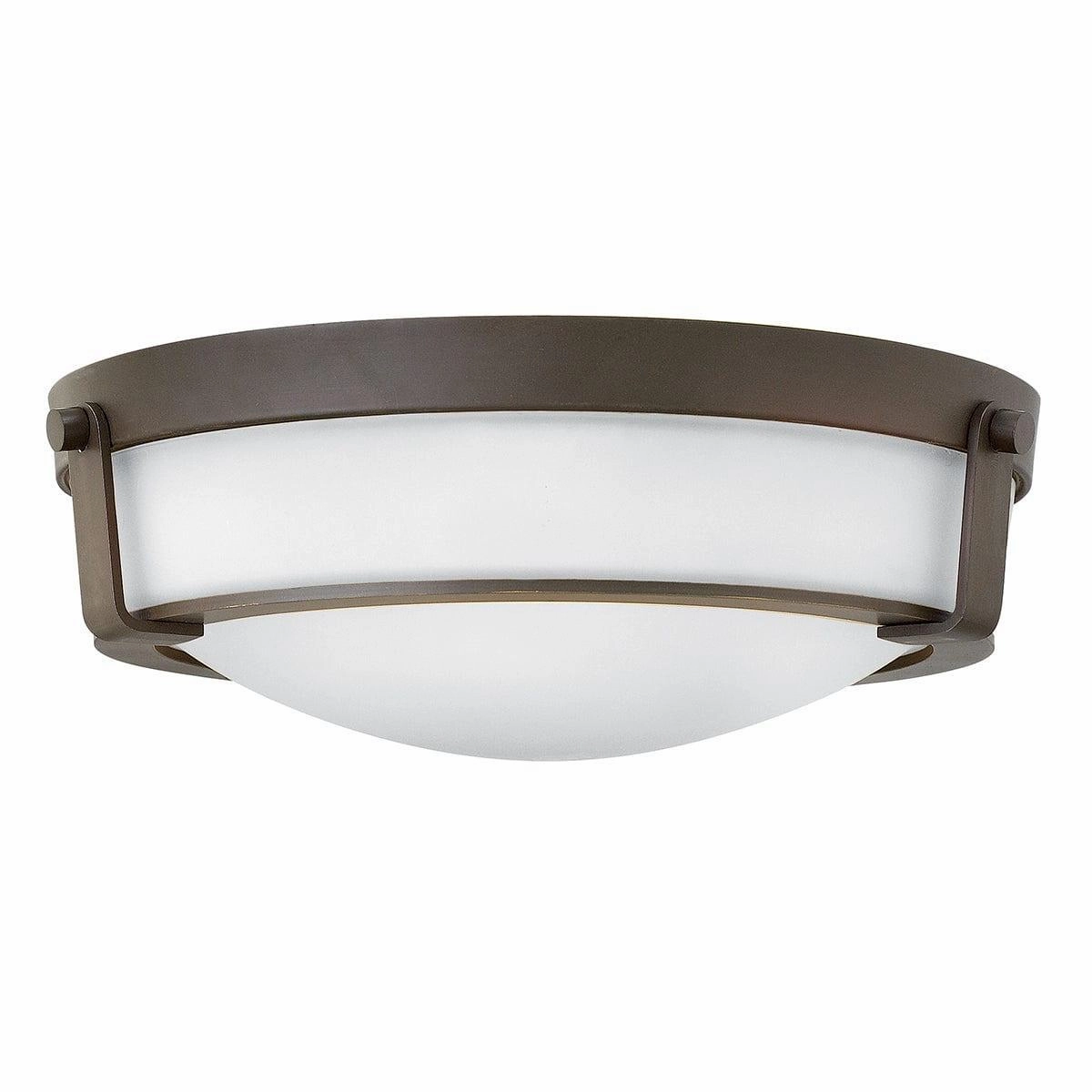 Hinkley Hathaway 3 Light Medium Flush Bronze Ceiling Light white ceiling lamp