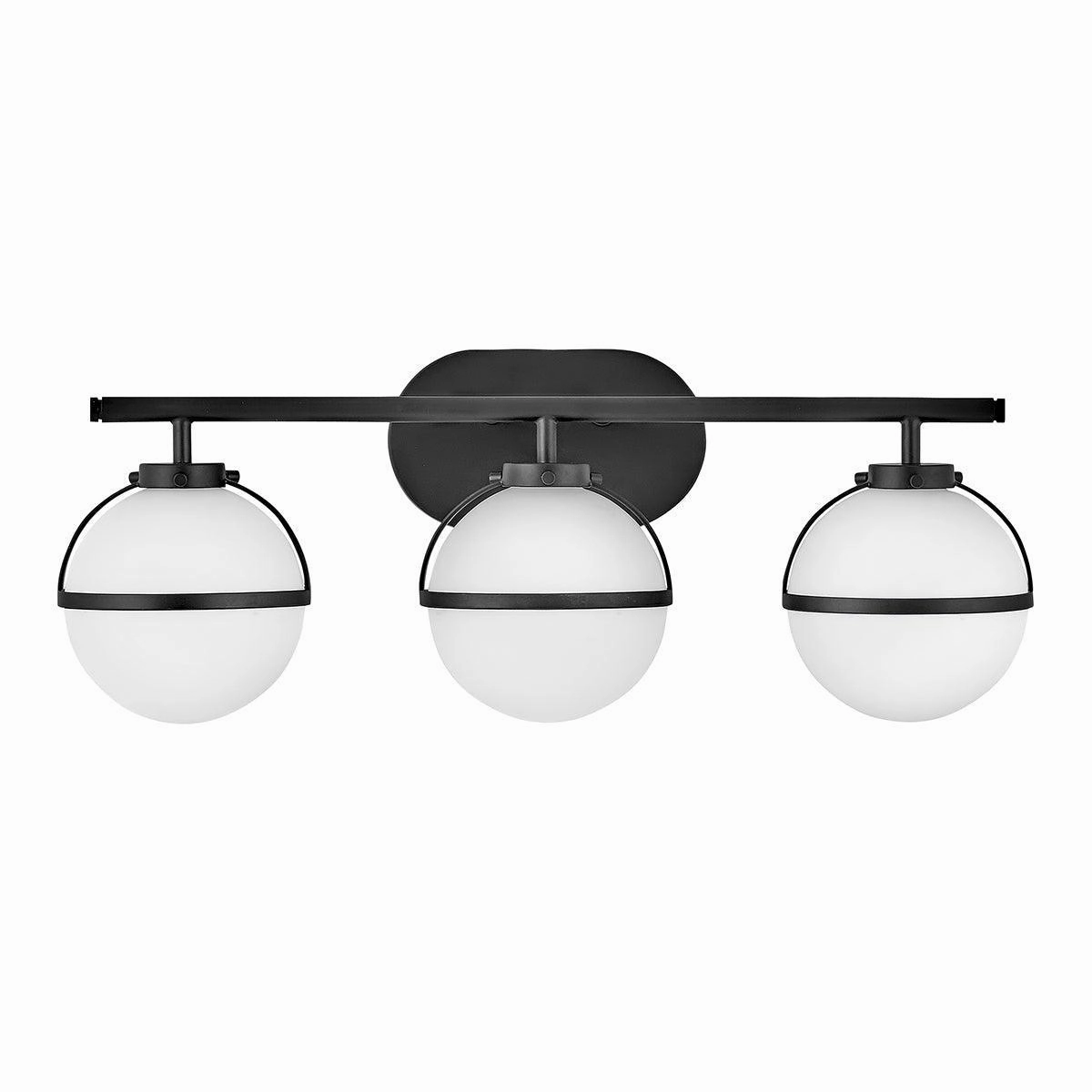 Hinkley Hollis 3 Light Black Opal Glass Bathroom Wall Light vintage desk lamp