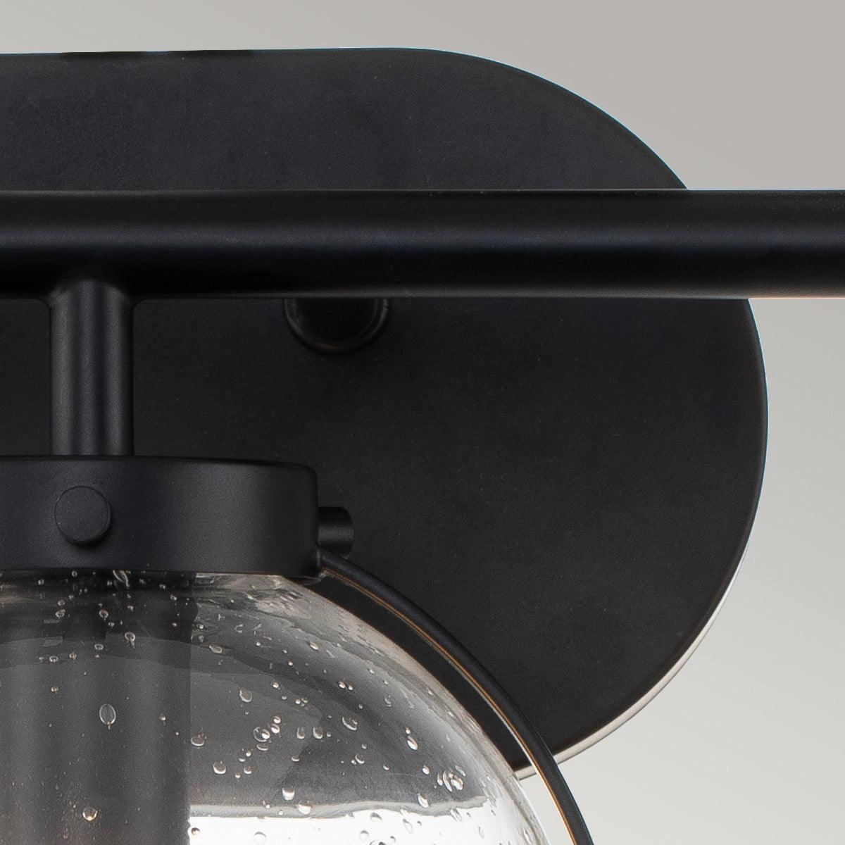 Hinkley Hollis 3 Light Black Seeded Glass Bathroom Wall Light