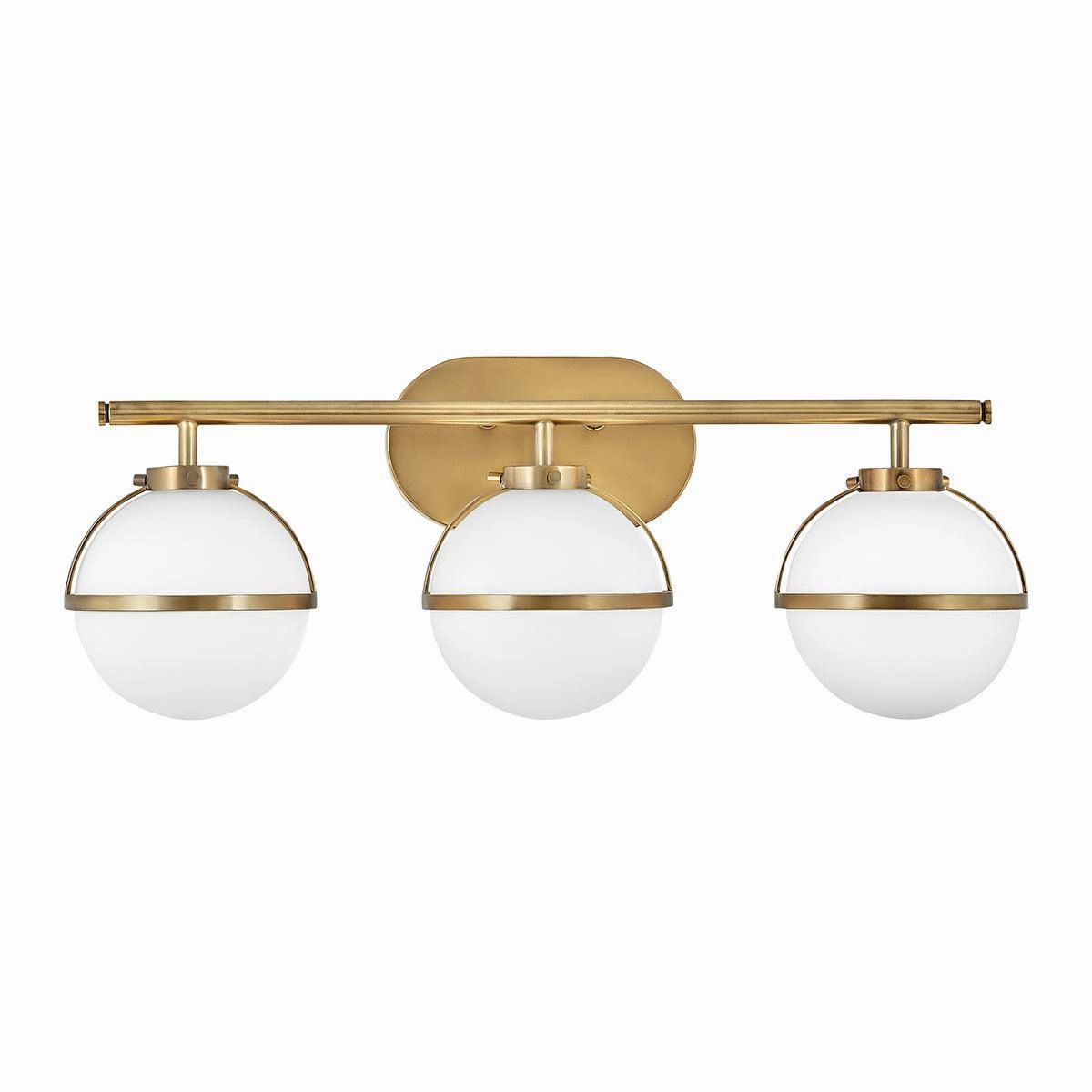 Hinkley Hollis 3 Light Brass Opal Glass Bathroom Wall Light vintage desk lamp