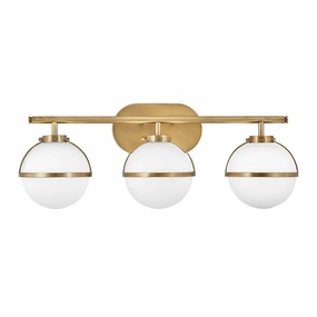 Hinkley Hollis 3 Light Brass Opal Glass Bathroom Wall Light vintage desk lamp