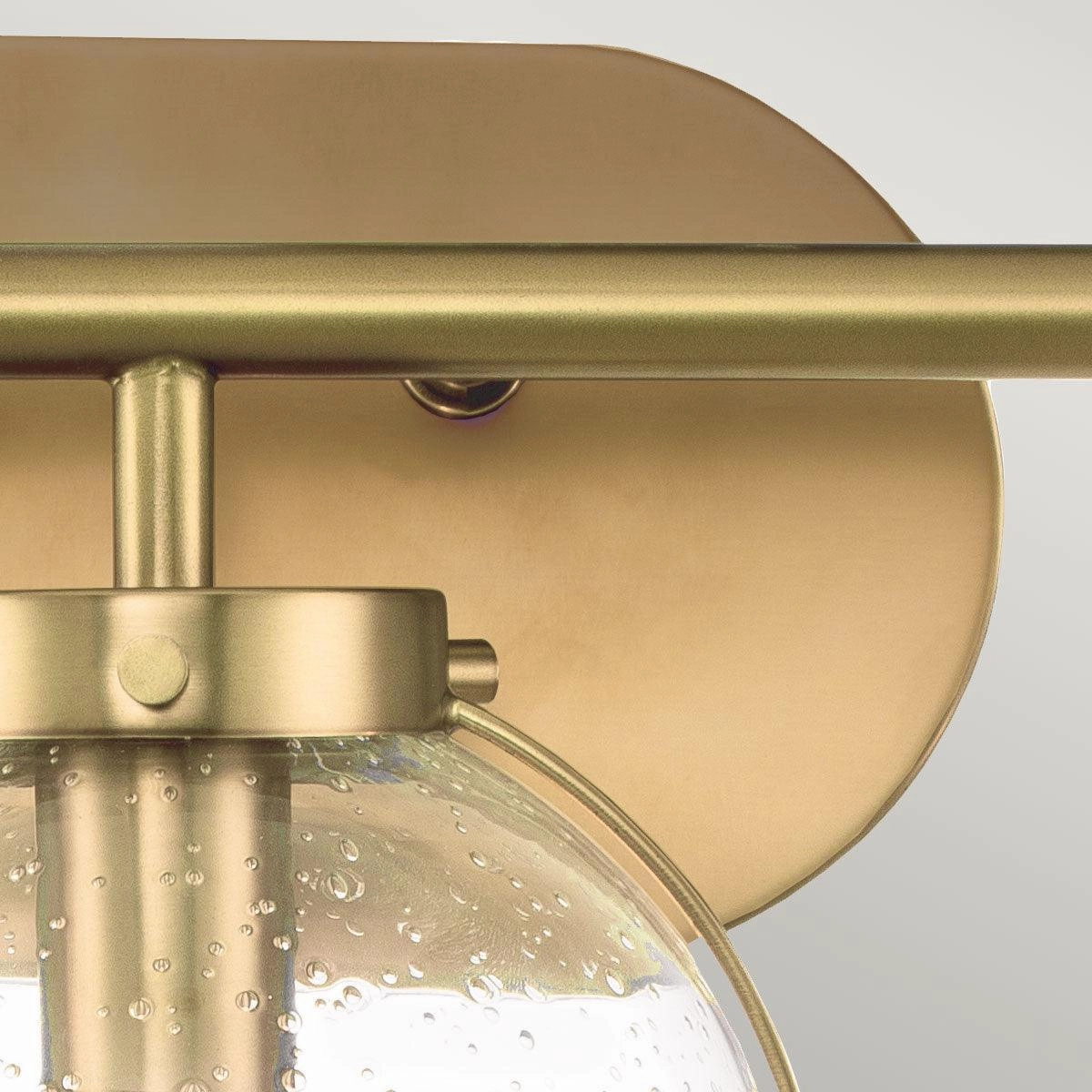 Hinkley Hollis 3 Light Brass Seeded Glass Bathroom Wall Light