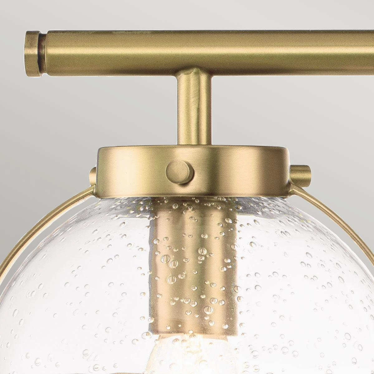 Hinkley Hollis 3 Light Brass Seeded Glass Bathroom Wall Light