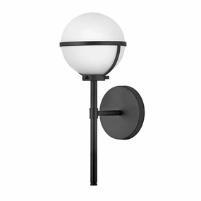 Hinkley Hollis Black Opal Glass Bathroom Wall Light vintage desk lamp