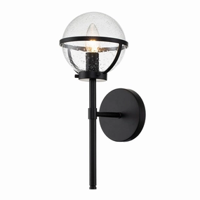 Hinkley Hollis Black Seeded Glass Bathroom Wall Light vintage desk lamp