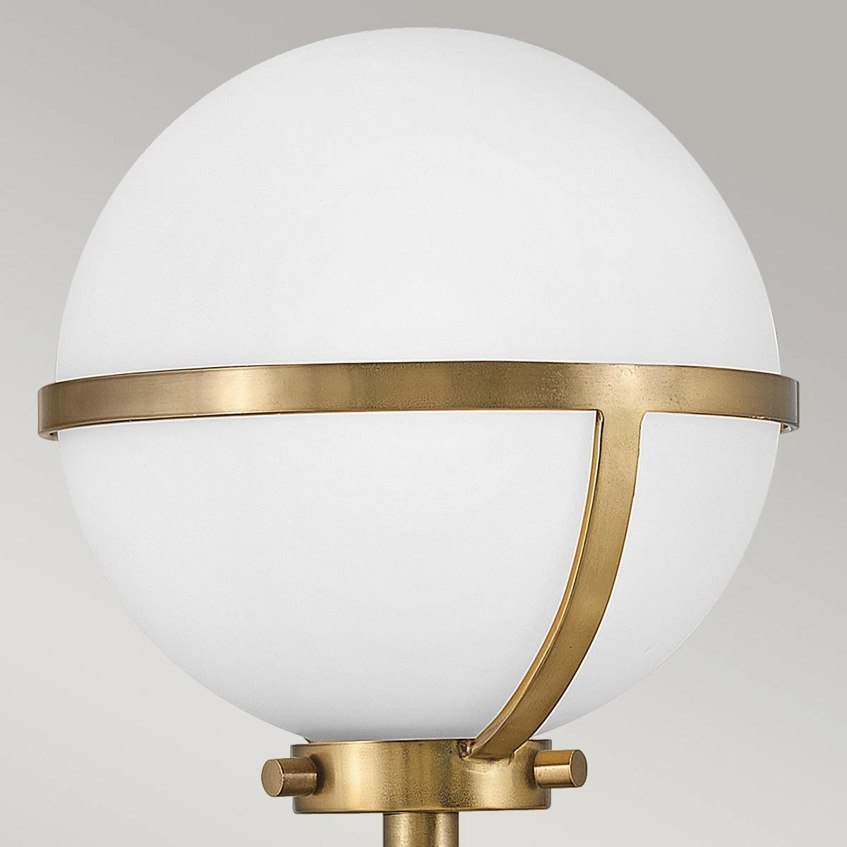 Hinkley Hollis Brass Opal Glass Bathroom Wall Light