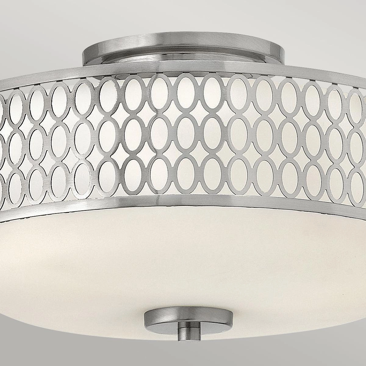 Hinkley Jules 3 Light Nickel Ceiling Flush Mount
