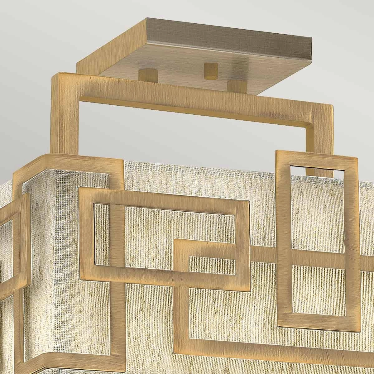 Hinkley Lanza 3 Light Semi Flush Brushed Bronze Ceiling Light