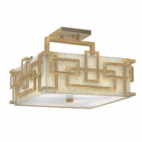 Hinkley Lanza 3 Light Semi Flush Brushed Bronze Ceiling Light soft glow ceiling light
