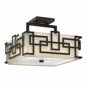 Hinkley Lanza Rubbed Bronze Semi-Flush Ceiling Light ambient ceiling fixture