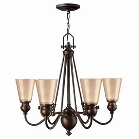 Hinkley Mayflower Olde Bronze 6 Light Chandelier white ceiling lamp