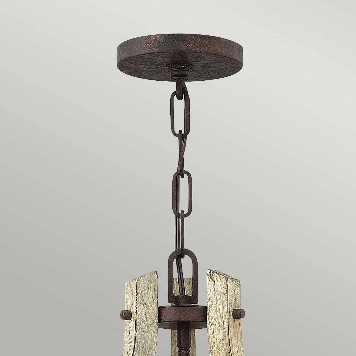 Hinkley Middlefield 3 Light Distressed Wood Chandelier