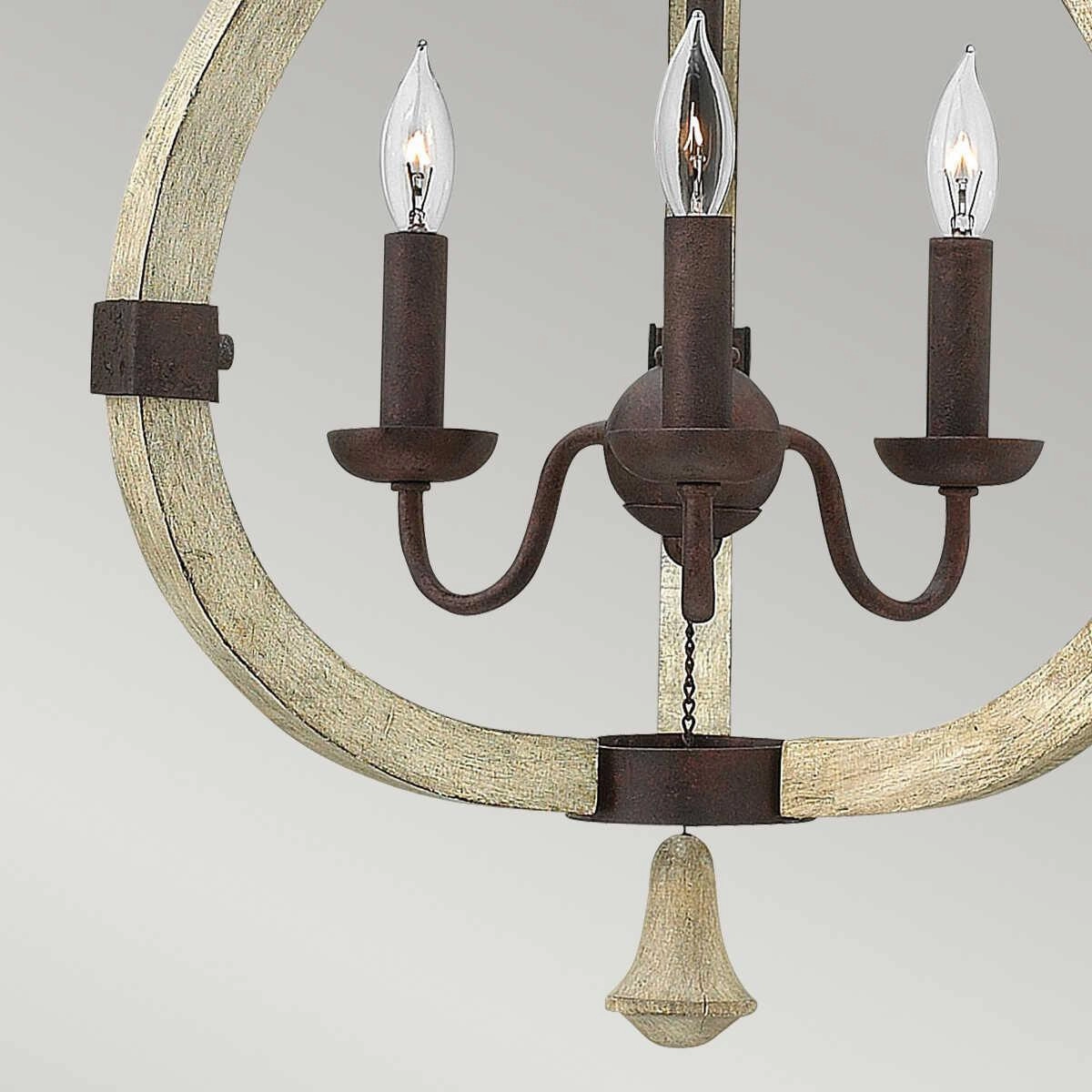 Hinkley Middlefield 3 Light Distressed Wood Chandelier