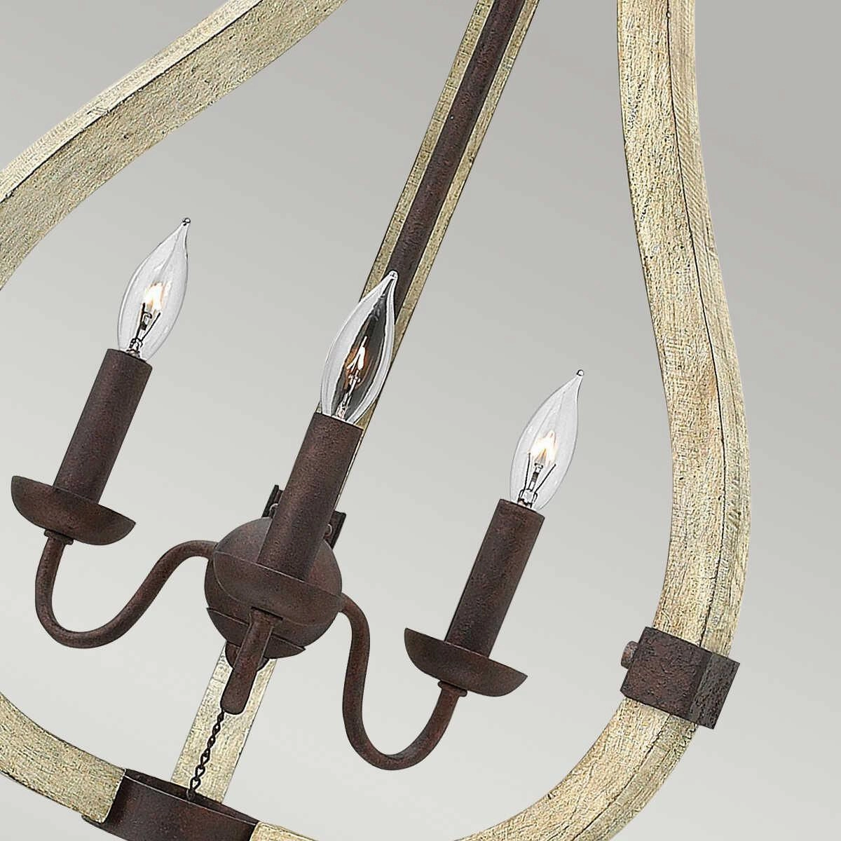 Hinkley Middlefield 3 Light Distressed Wood Chandelier