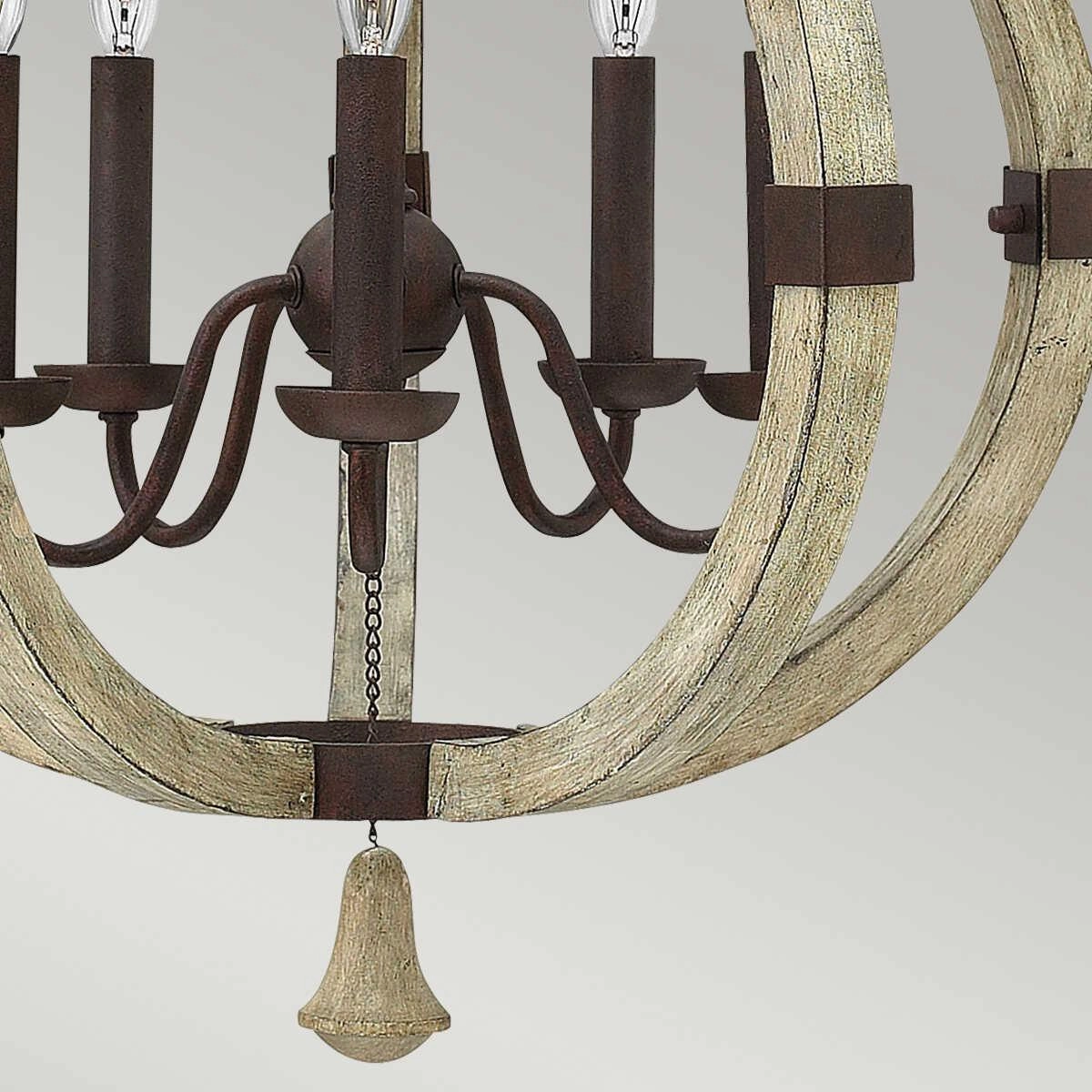 Hinkley Middlefield 5 Light Distressed Wood Chandelier