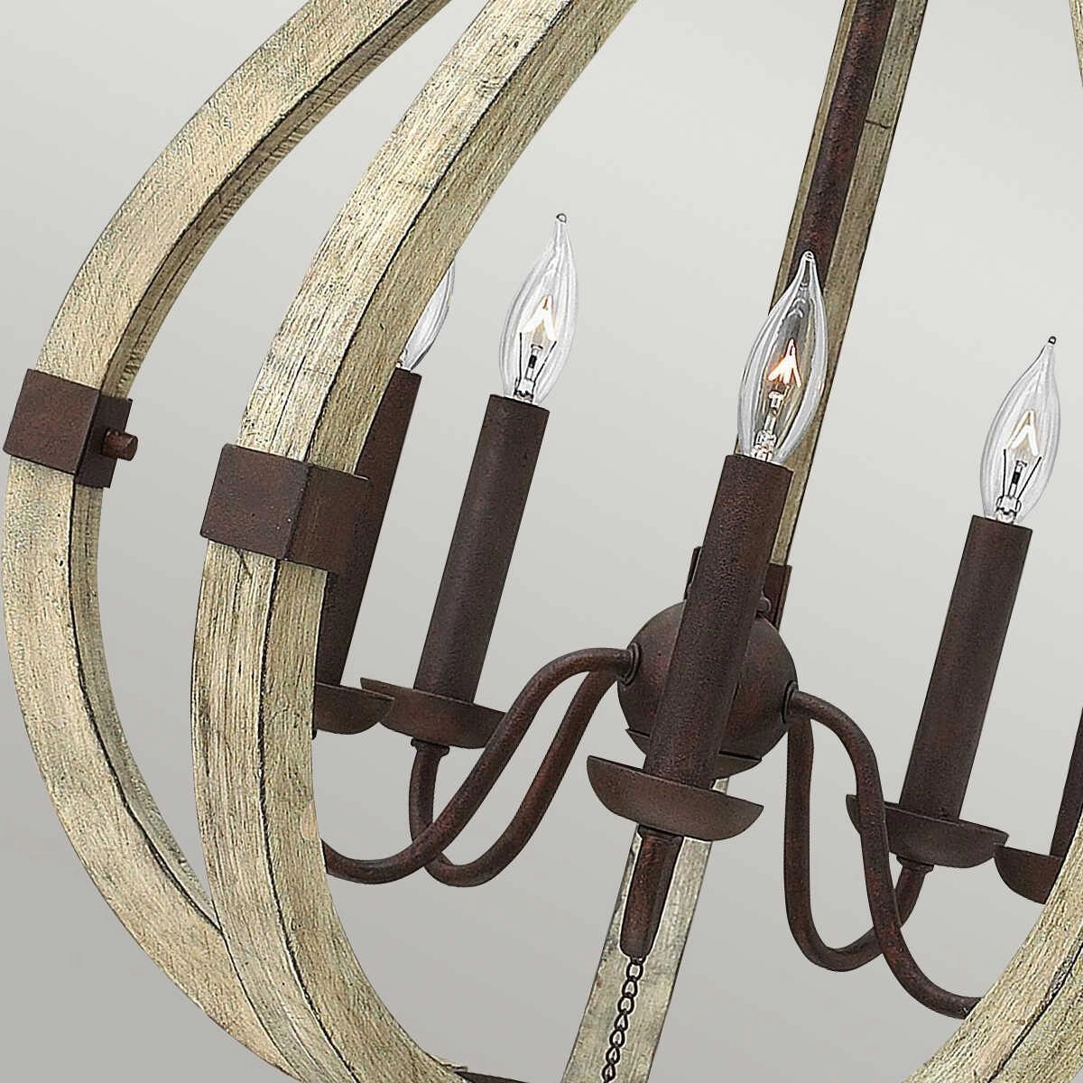 Hinkley Middlefield 5 Light Distressed Wood Chandelier