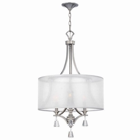 Hinkley Mime 3 Light Brushed Nickel Ceiling Pendant ambient ceiling fixture