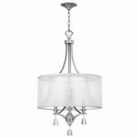 Hinkley Mime 3 Light Brushed Nickel Ceiling Pendant soft glow ceiling light