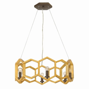 Hinkley Moxie 6 Light Gold Pendant Ceiling Light soft glow ceiling light