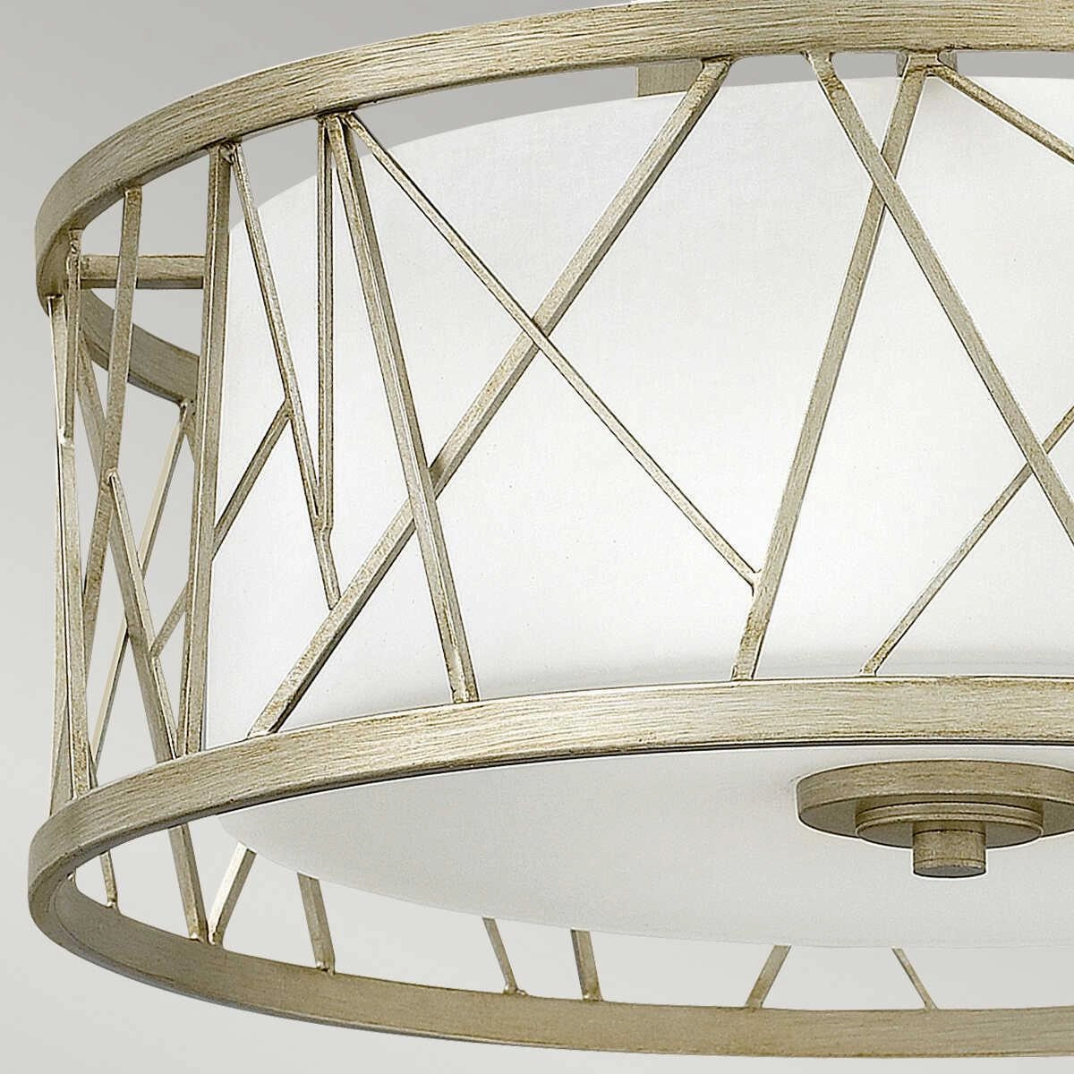 Hinkley Nest Silver Leaf & Crystal Semi-Flush Ceiling Light