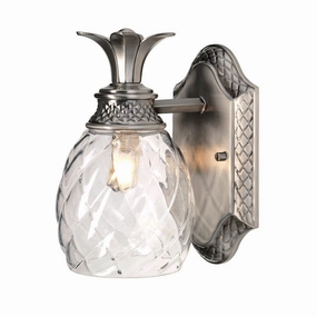 Hinkley Plantation 1 Light Nickel Bathroom Wall Light vintage desk lamp