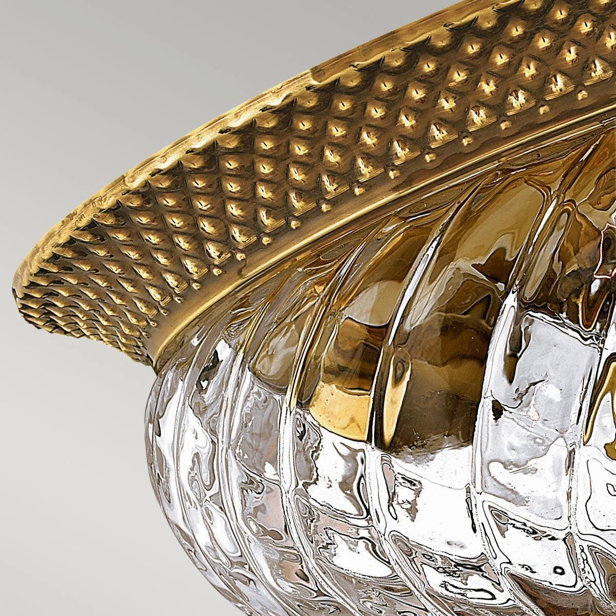 Hinkley Plantation 2 Light Brass Flush Mount