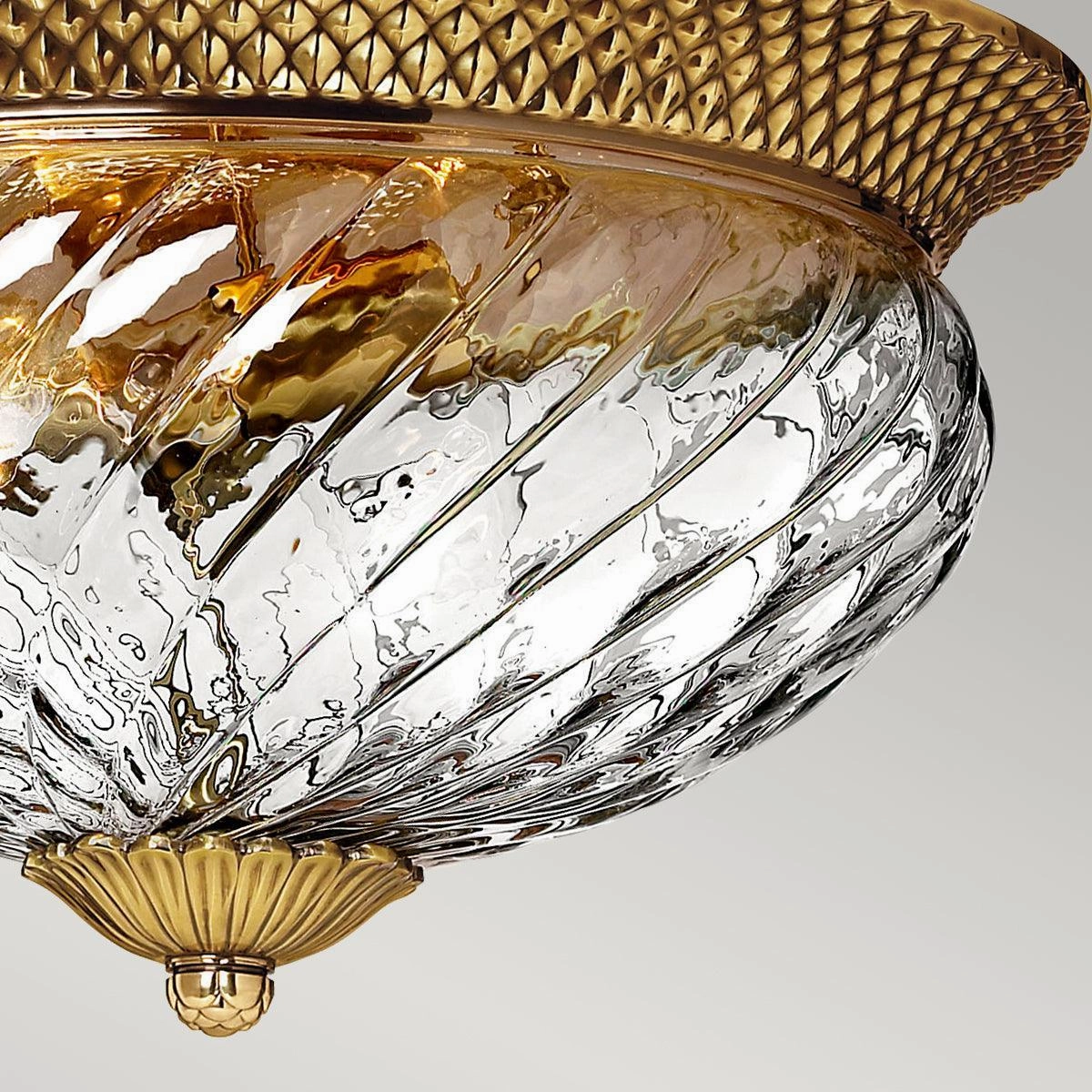 Hinkley Plantation 3 Light Brass Flush Mount