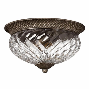 Hinkley Plantation Bronze Large Flush Ceiling Light white ceiling lamp