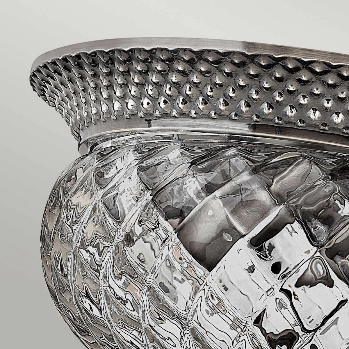 Hinkley Plantation Nickel Small Flush Ceiling Light Damaged Box