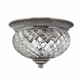 Hinkley Plantation Nickel Small Flush Ceiling Light Damaged Box white ceiling lamp