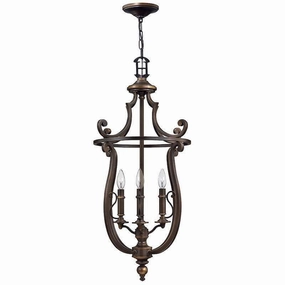 Hinkley Plymouth Pendant Bronze Ceiling Lantern 4 Light ambient ceiling fixture