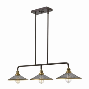Hinkley Rigby 3 Light Island Bronze Pendant ambient ceiling fixture