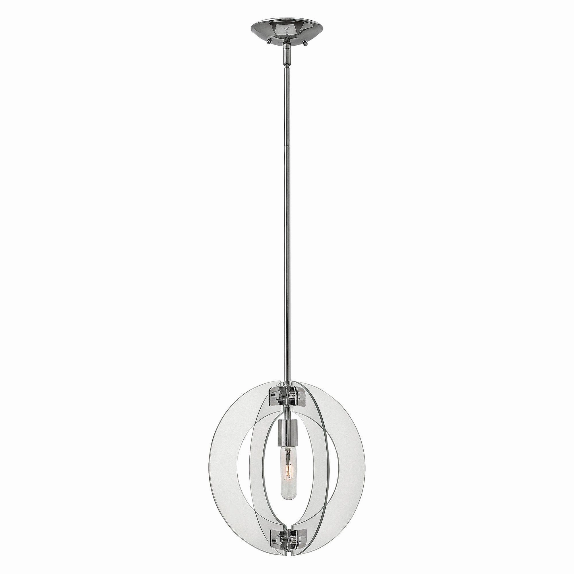 Hinkley Solstice 1 Light Chrome Mini Pendant Ceiling Light ambient ceiling fixture