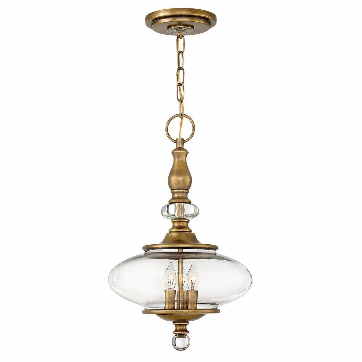 Hinkley Wexley 3 Light Heritage Brass Pendant Ceiling Light ambient ceiling fixture