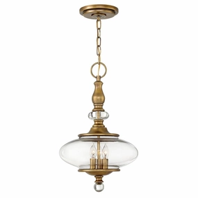 Hinkley Wexley 3 Light Heritage Brass Pendant Ceiling Light ambient ceiling fixture