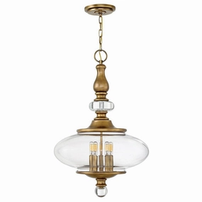 Hinkley Wexley 5 Light Heritage Brass Pendant Ceiling Light ambient ceiling fixture