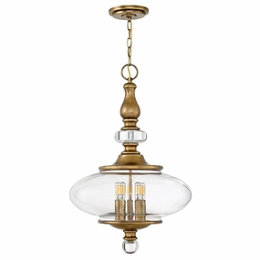 Hinkley Wexley 5 Light Heritage Brass Pendant Ceiling Light white ceiling lamp