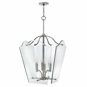 Hinkley Wingate Large Nickel Ceiling Lantern 6 Light soft glow ceiling light